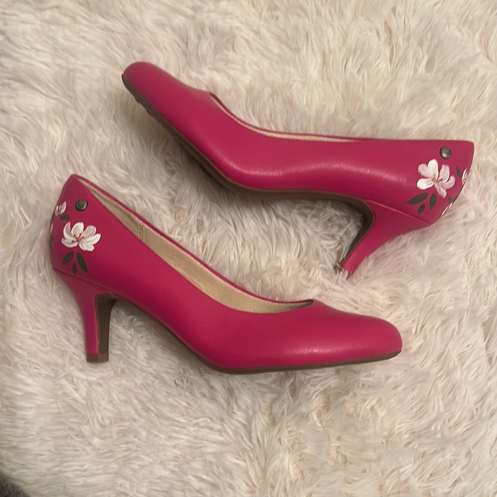 Pink Floral Women's Heels